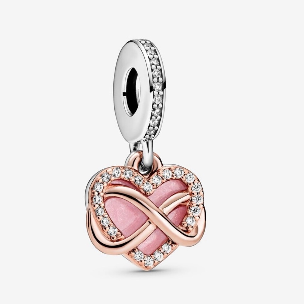 ❌SOLD❌❗️ Sparkling Infinity Heart Dangle Charm ❌SOLD❌❗️